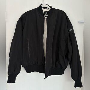 ALO Yoga Women’s Classic Black Bomber Jacket
